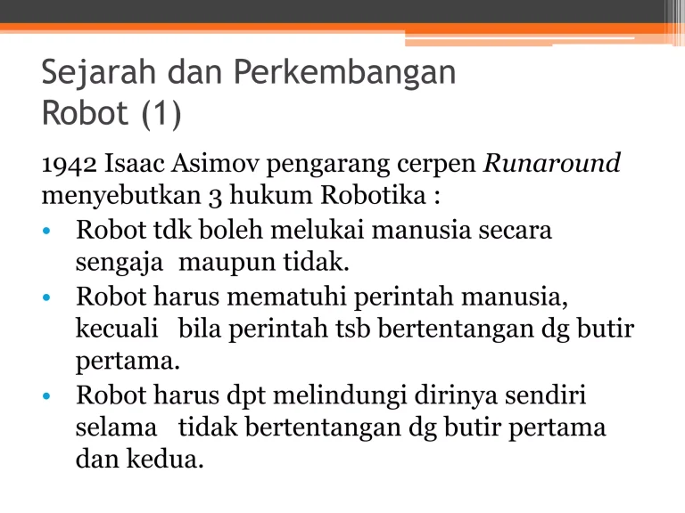 Hukum Robotika Asimov Masihkah Relevan Diterapkan Di Era Ai Modern